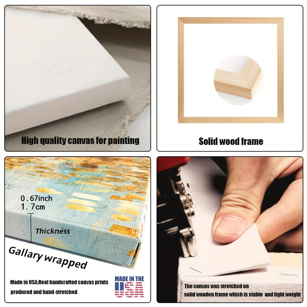 1pc Modern Oyster Shells Canvas Wall Art ¨C Mid-Century Abstract Decor with Blue, White, and Pink Textured Design for Living Room, Bedroom, Bathroom, or Office, Bedroom Artwork | Coastal Aesthetic | Vibrant Colors, Coastal Home Decor